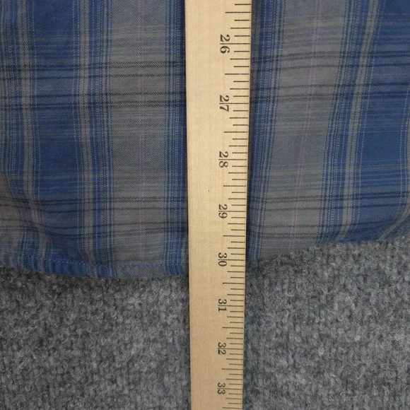 Harley Davidson Shirt Mens Medium Blue Plaid Graphic Motorcycle Biker Mechanic - Picture 10 of 10